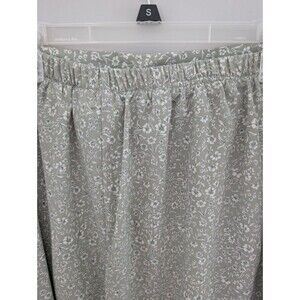Floral Prairie Maxi Skirt 18W Sage Green Elastic Waist Cottagecore Plus Size